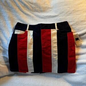 NWT Tommy Hilfiger vintage corduroy stripe mini skirt size 12